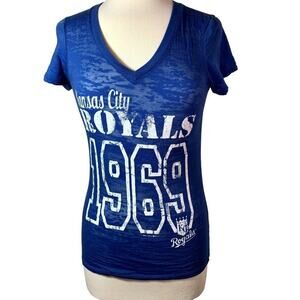 Kansas City Royals V NeckT -Shirt, Size M